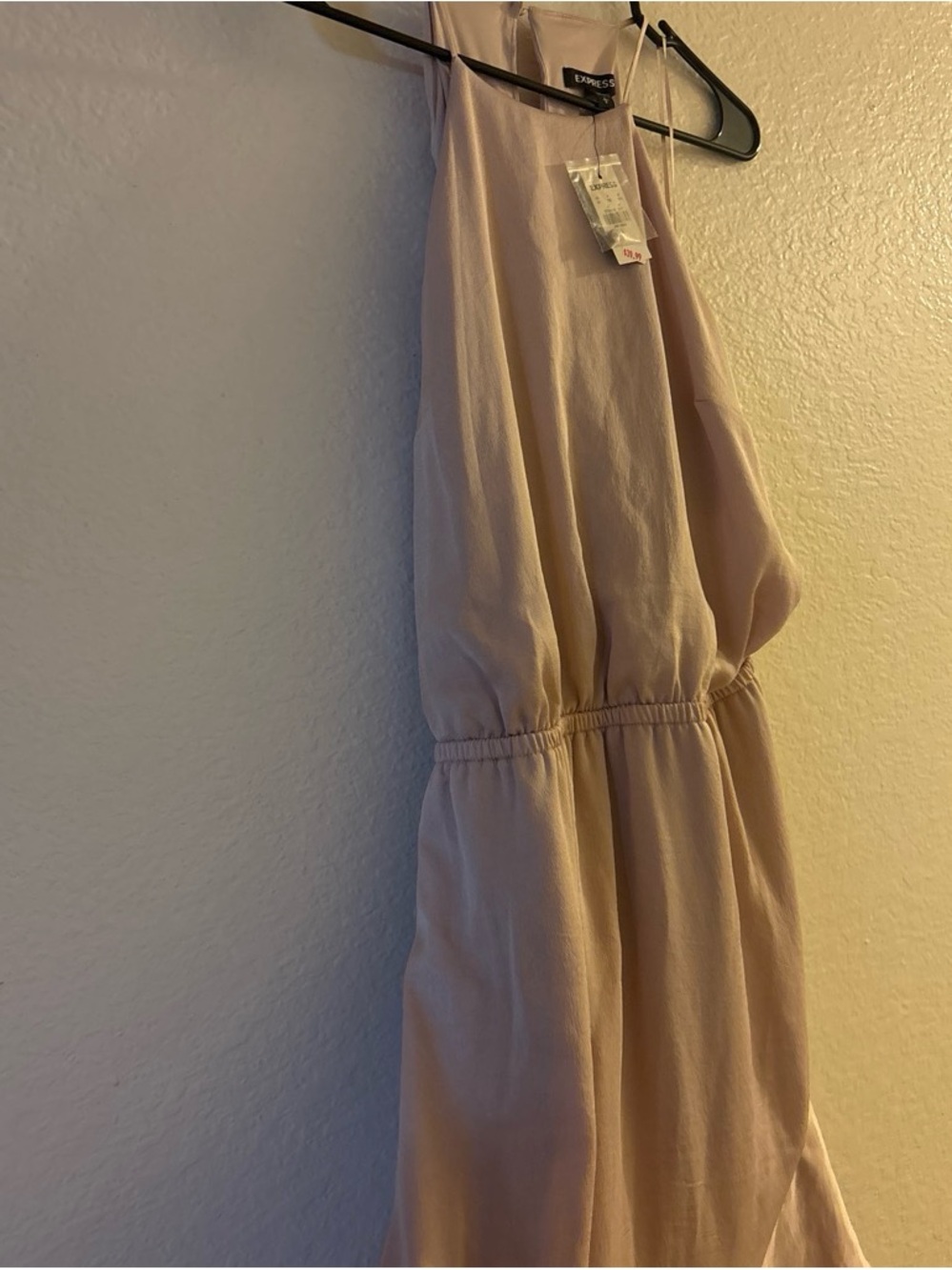 Express Blush Halter Dress - Light Pink